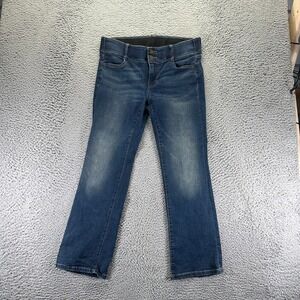 Apt. 9 Jeans Womens 10 Blue Cotton Denim Bootcut Curvy Faded Workwear Stretch